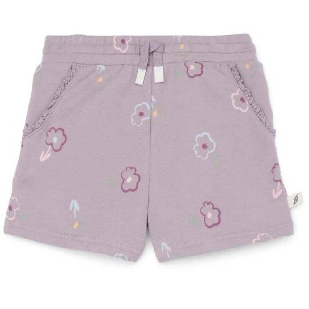 Easy Peasy Toddler Girl Lace Pocket Terry Shorts 2T New with Tags Floral Dove